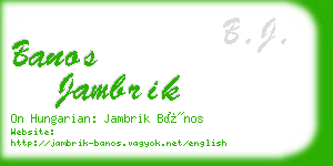banos jambrik business card
